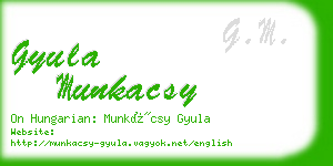 gyula munkacsy business card